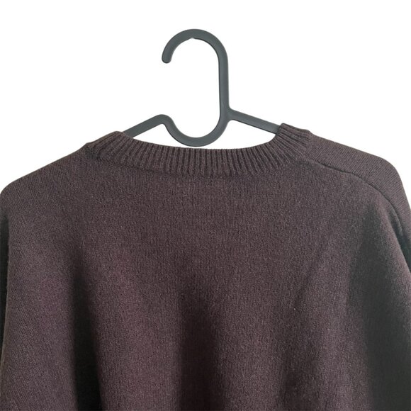 Zara Cashmere Wool Blend Sweater – Chocolate Brown, Size L, Cozy & Chic - Picture 7 of 10